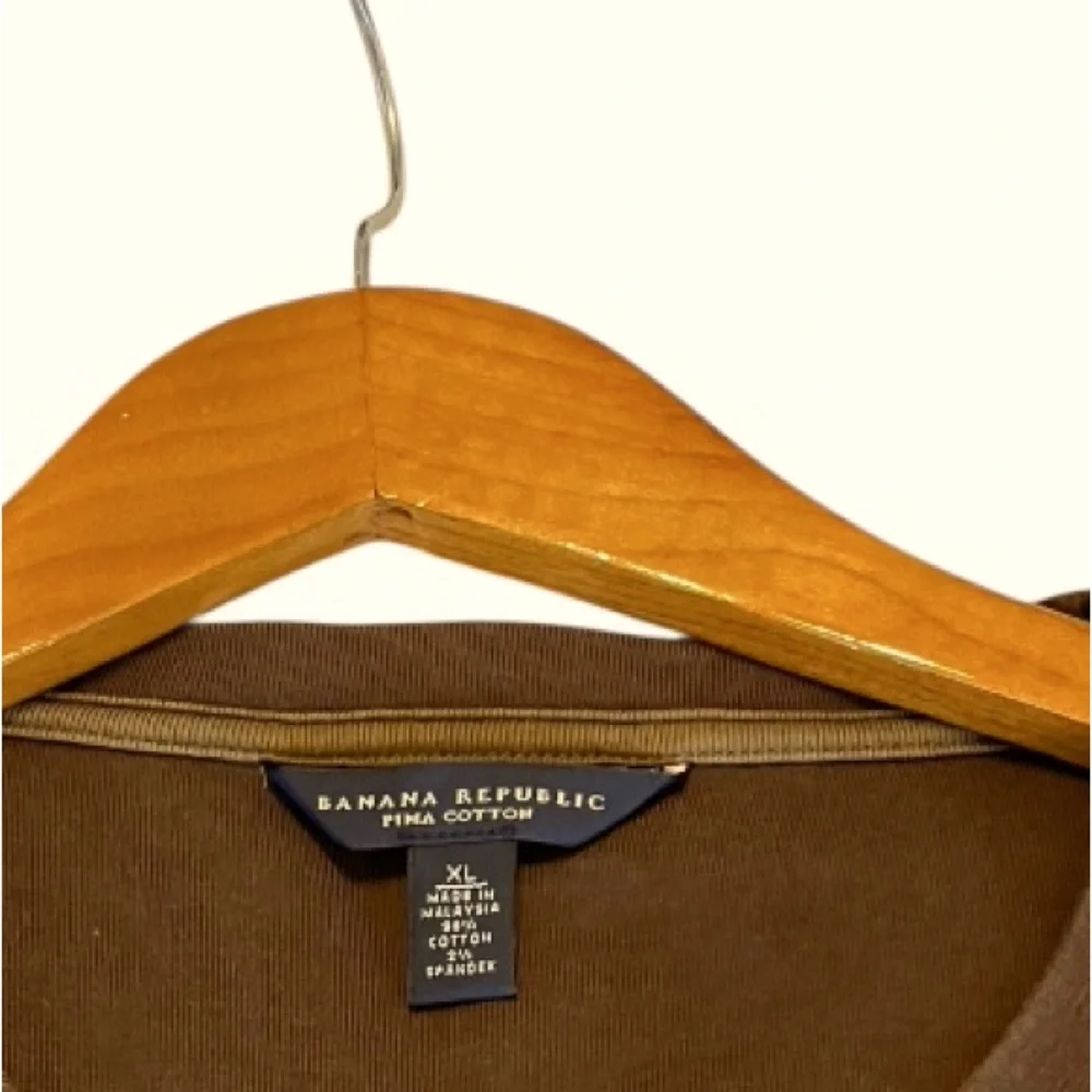 Banana Republic Brown Pima‎ Cotton Long Sleeve Pullover Shirt Men’s Size Xl